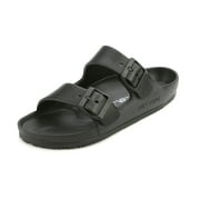 VICT POPU Womens Sandals Adjustable Double Buckle Strap Waterproof EVA Flat Slides Sizes 6-11