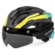VICTGOAL Bike Helmet for Adults with Light and Goggles Lightweight MTB Road Bicycle Helmets for Men Women Cycling Ebike Scooter