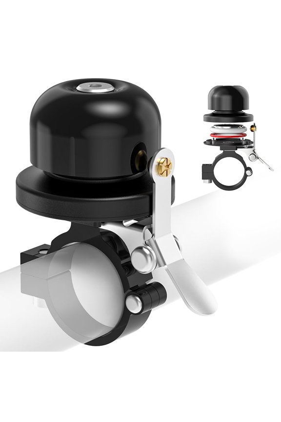 Bike Bell for Airtag Bike Mount Hidden Holder Anti-Theft Tracker Case Ring Bicycle Bell for Handlebars Adult Mountain Road Bikes