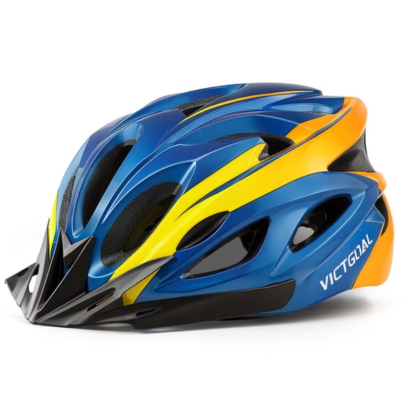VICTGOAL Bike Helmet for Adults with LED Light & Visor Lightweight MTB Road Bicycle Helmets for Men Women Cycling Ebike Scooter