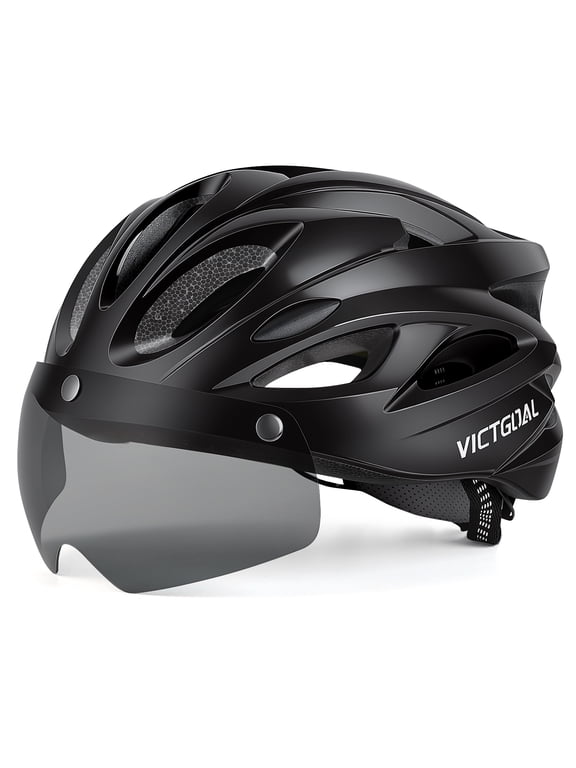 Bike Helmet for Adults with Light and Goggles Lightweight MTB Road Bicycle Helmets for Men Women Cycling Ebike Scooter