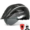 thumbnail image 1 of VICTGOAL Bike Helmet with Visor and Goggles USB Rechargeable Light for Adult Men Women, 1 of 10