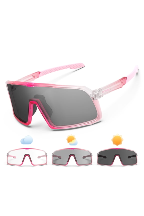 Photochromic Cycling Sunglasses with UV400 Protection for Men & Women MTB Road Bike Outdoor Sports Running Fishing Driving