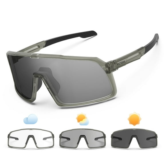 VICTGOAL Photochromic Cycling Sunglasses with UV400 Protection for Men & Women MTB Road Bike Outdoor Sports Running Fishing Driving