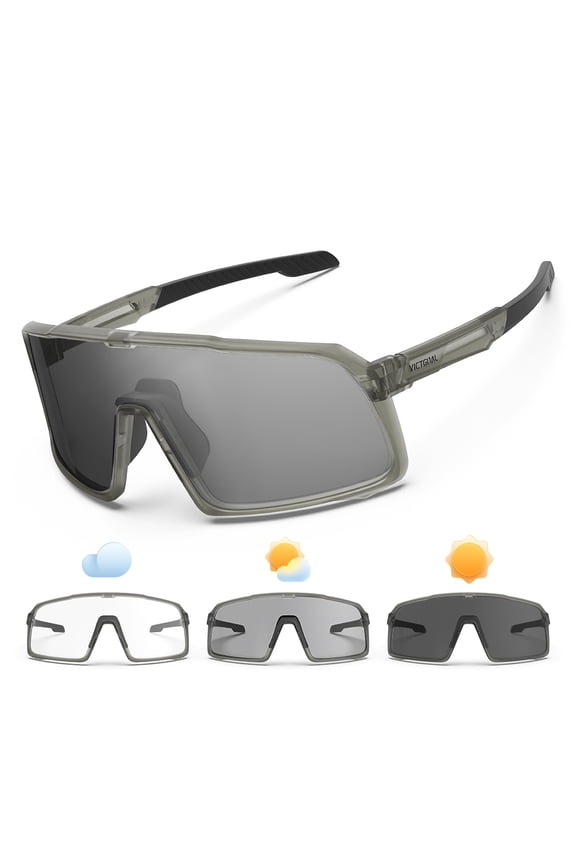 Photochromic Cycling Sunglasses with UV400 Protection for Men & Women MTB Road Bike Outdoor Sports Running Fishing Driving