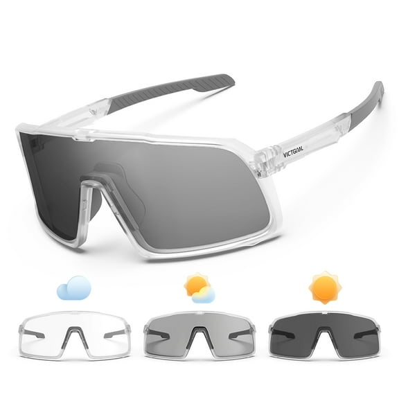 VICTGOAL Photochromic Cycling Sunglasses with UV400 Protection for Men & Women MTB Road Bike Outdoor Sports Running Fishing Driving