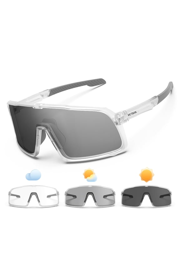 Photochromic Cycling Sunglasses with UV400 Protection for Men & Women MTB Road Bike Outdoor Sports Running Fishing Driving