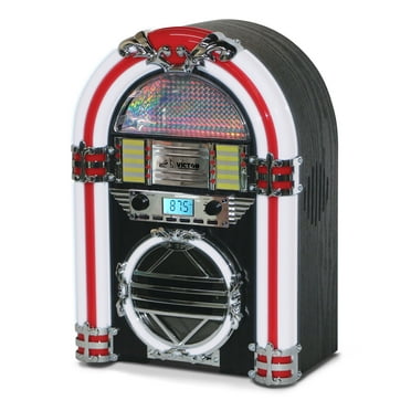 VICTOR Broadway Desktop Bluetooth Jukebox, Black (VDTJ-1500-BK)