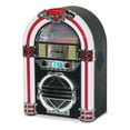 thumbnail image 1 of VICTOR Broadway Desktop Bluetooth Jukebox with CD Player, FM Radio, Built-in Stereo Speakers, and Color Changing LED Lighting, Blue, 1 of 5