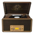thumbnail image 1 of Victor Monument 8-in-1 Turntable Music Center with Bluetooth, USB, Stereo Speakers, Espresso, 1 of 12
