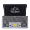 thumbnail image 1 of Victor 4-Watt Monument 3-Speed Belt-Drive Manual Turntable with Built-in Speakers, Bluetooth In/Out, CD/Cassette Players, AM/FM, and 45 Adapter, 1 of 11