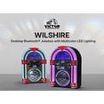 thumbnail image 1 of VICTOR Wilshire Desktop Bluetooth® Jukebox with FM Radio and Multicolor LED Lighting, Black (VDTJ-1450-BK), 1 of 12
