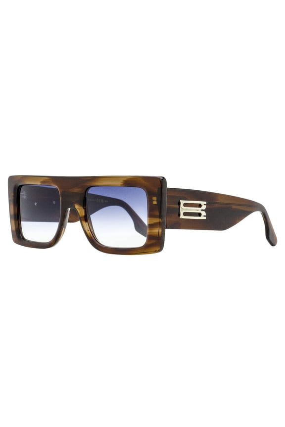 B-Monogram Rectangle Sunglasses VB677S 227 Brown Horn 51mm