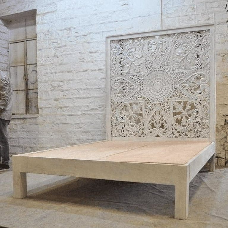 Carved shop bed frame