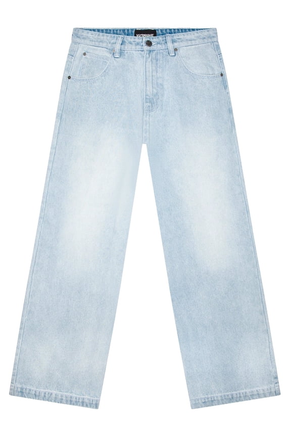 Men's Ultra Baggy Y2K Wide-Leg Denim Jeans DL981 Light Indigo 2832