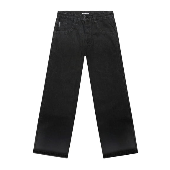 VICTORIOUS Men's Ultra Baggy Y2K Wide-Leg Denim Jeans DL982 Black 3232