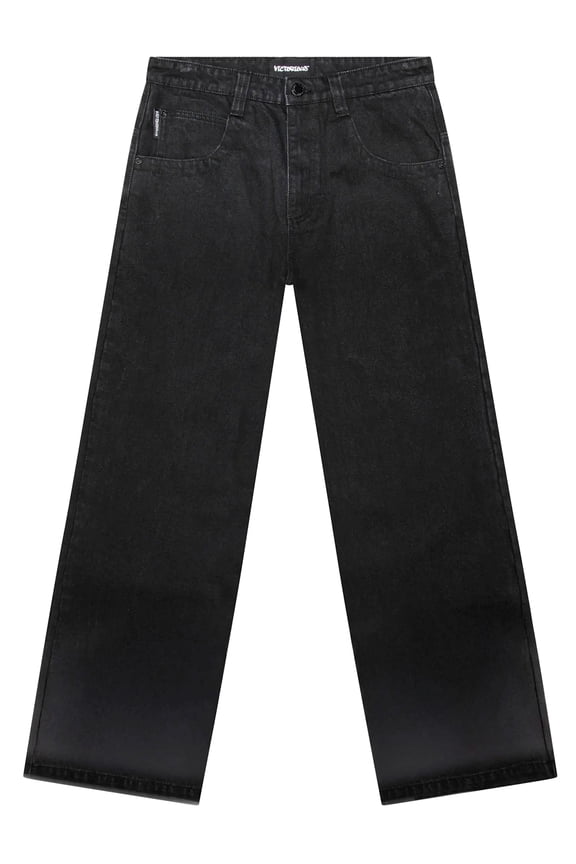 Men's Ultra Baggy Y2K Wide-Leg Denim Jeans DL982 Black 3232