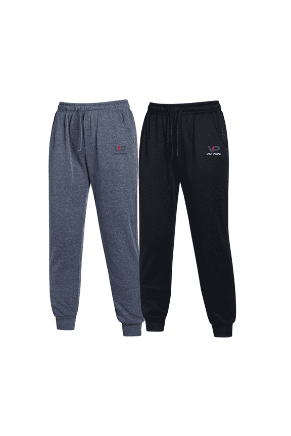 Solid Color Casual Jogger Set, Two-piece Casual/Walking Outfit, Simple and Comfortable Sports Pants, Men's and Women's Clothing,Black/Darkgray-M