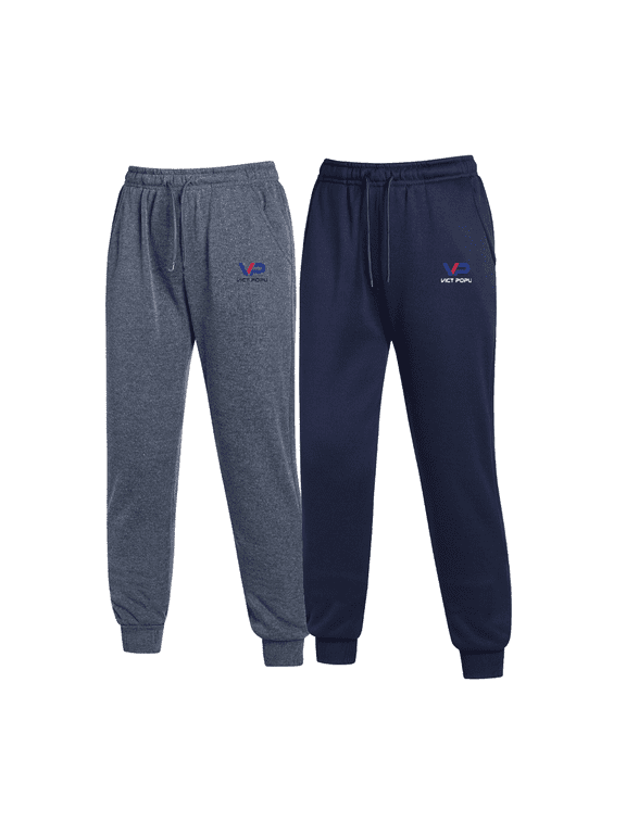 Solid Color Casual Jogger Set, Two-piece Casual/Walking Outfit, Simple and Comfortable Sports Pants, Men's and Women's Clothing,Darkgray/Navy-XXL