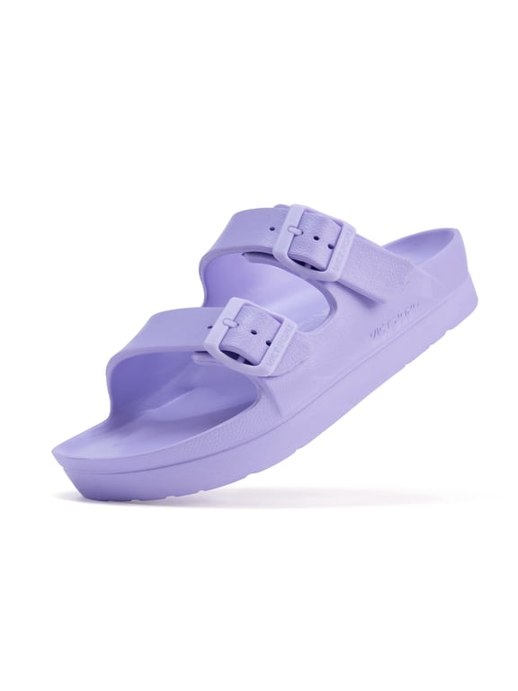 Women's platform high-heeled flip-flops - thick sole for heightening, anti-slip, suitable for outerwear, versatile for summer beach and sandal use,Purple-37