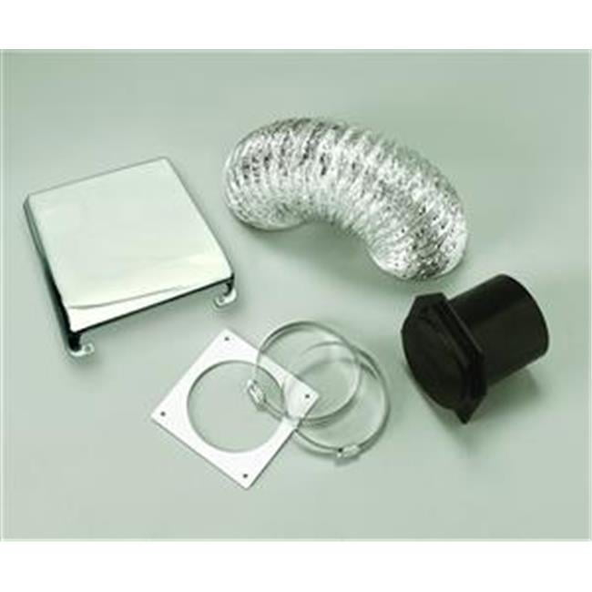 VID403AC Clothes Dryer Vent Installation Kit- Silver