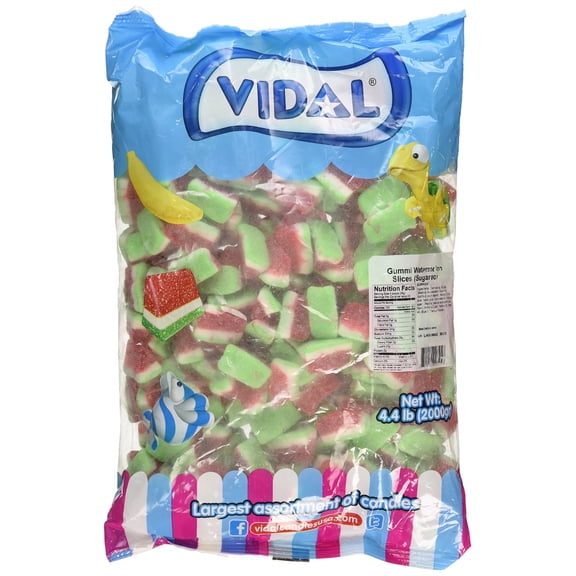 VIDAL CANDIES USA Gummi Watermelon Slice, 4.4 Pound