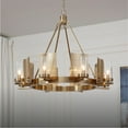thumbnail image 1 of VIDALITE  Aurelia 8-Light Brass Chandelier, Round Pendant Chandelier Light in Brass Art-Deco Style with Clear Glass Shade, 1 of 5