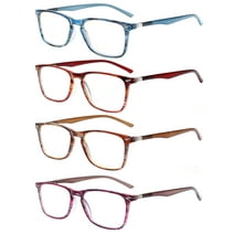 VIDEBLA 4 Pack Reading Glasses for Women Blue Light Blocking Spring Hinge Ladies Eyeglasses