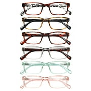 VIDEBLA 6 Pack Blue Light Blocking Reading Glasses for Women and Men Spring Hinge Readers
