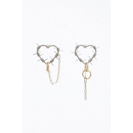VIDEMUS OMNIA Infinity Heart Mixed Metal Mismatched Earrings