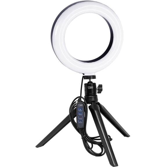 VidPro RL-6 6" Bi-Color LED Ring Light Kit with Mini Tripod and Ball Head