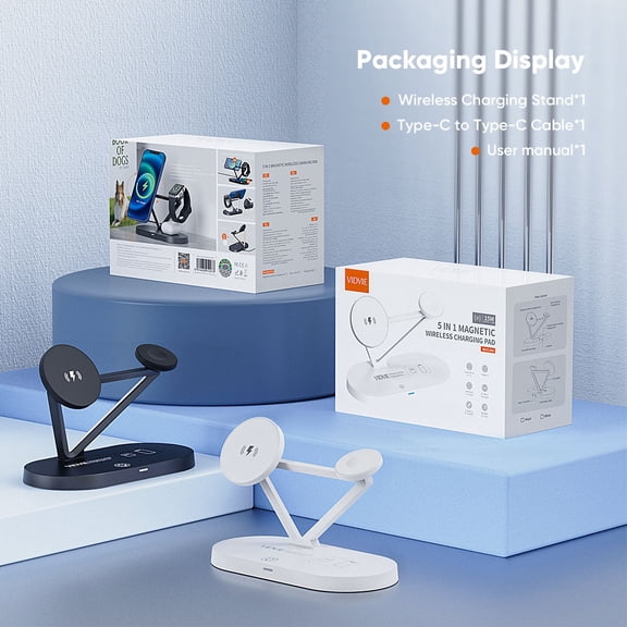 VIDVIE 5 IN 1 Magnetic Wireless Charging Station WLC1406