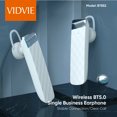 thumbnail image 1 of VIDVIE Single Wireless Earphone Bluetooth 5.0 Headphone BT852 White, 1 of 7