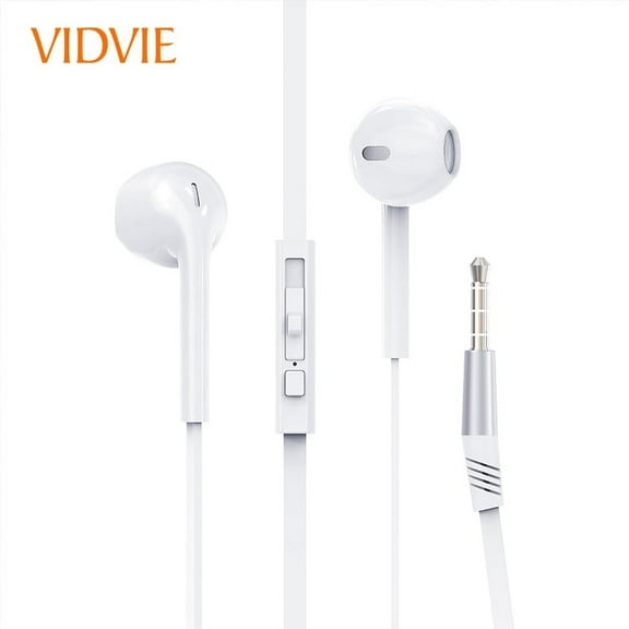 VIDVIE Wired Earbuds with Microphone, Compatible with iPhone, iPad, Android, Computer Most with 3.5mm Jack Wired headphone HS604