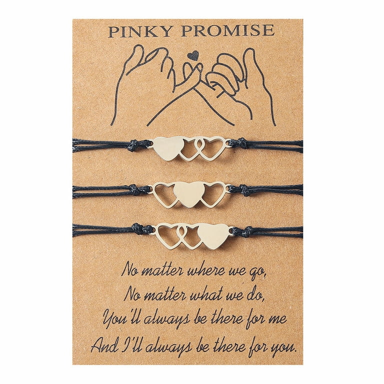 Friendship Bracelets Pinky Promise Charm Bracelet Personalised