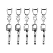 VIEGINE 5Pcs Vintage Foldover Extension Clasp Crystal for Rhinestone Extenders Necklace Bracelet Extenders for Women Girl 3 Colo