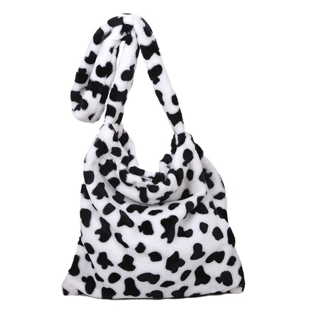 Fluffy cow tote outlet bag