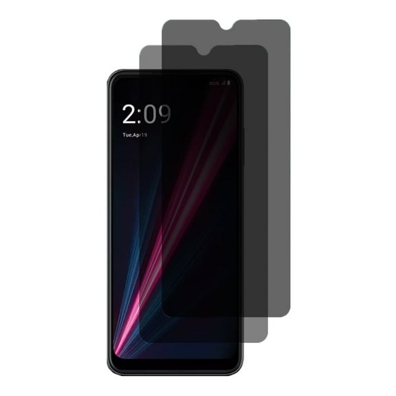 VIESUP 2 Pack Anti-Spy High-sensitivity Screen Protector Tempered Glass for T-Mobile Revvl 6 5G Pro (2022)