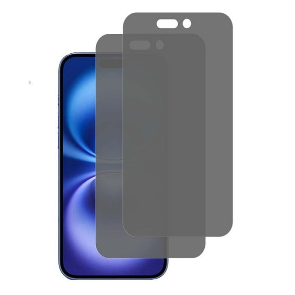 VIESUP 2PACK Privacy Screen Protector Compatible with Iphone 16 Pro (2024) 6.3" Anti-spy Anti-Scratch Easy Install Tempered Glass