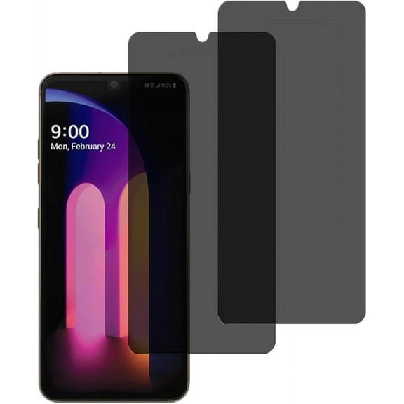VIESUP 2PACK Screen Protector Compatible with LG V60 Thinq Anti-spy , Easy Installation Anti-Scratch PrivacyTempered Glass Screen Protector