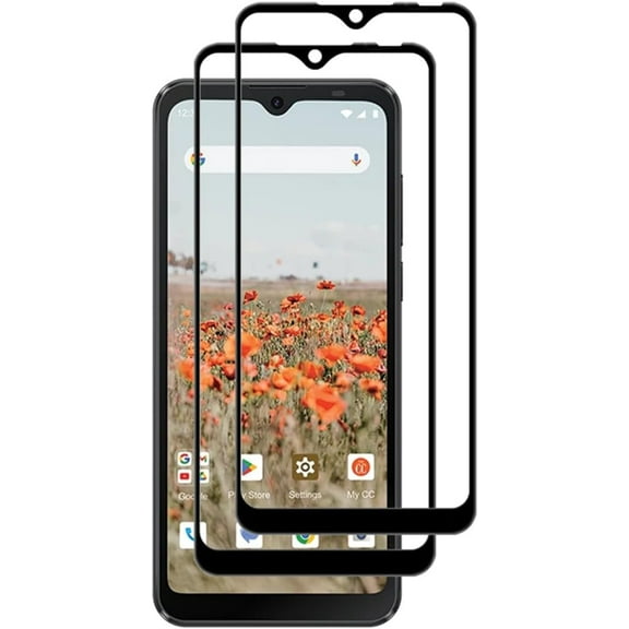 VIESUP 2Pack Black Tempered Glass Screen Protector Compatible with Consumer Cellular IRIS Connect (SH4650) 6.5" 9H Hardness, Bubble Free, Easy to Install HD Protective Film