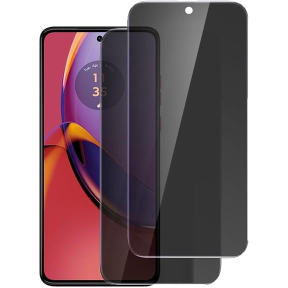 VIESUP 2Pack Black Tempered Glass Screen Protector Compatible with Motorola G84 9H Hardness, Anti Scratch, Bubble Free, Easy to Install HD Protective Film