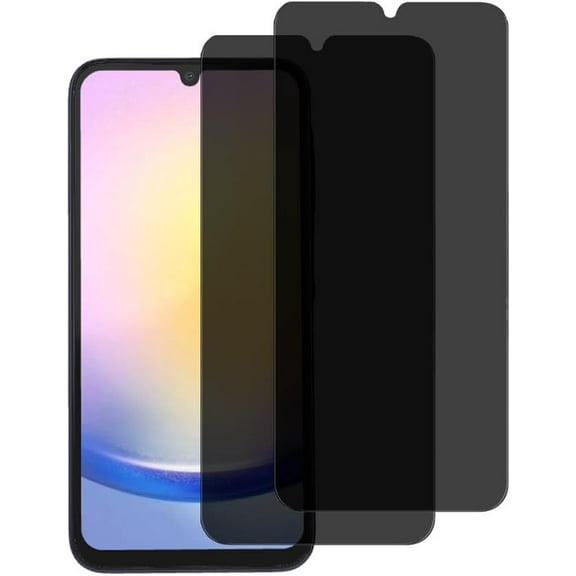 VIESUP 2Pack Screen Protector Compatible with Samsung Galaxy A25 privacy Tempered Glass 9H Hardness, Anti Scratch, Anti Spy, Easy to Install HD Protective Film