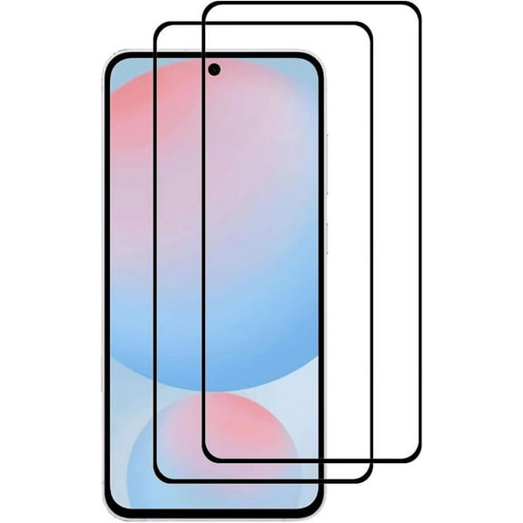 VIESUP 2Pack Screen Protector Compatible with Samsung Galaxy S24 Fe 6.7" Black Tempered Glass 9H Hardness, Anti Scratch, Bubble Free, Easy to Install HD Protective Film