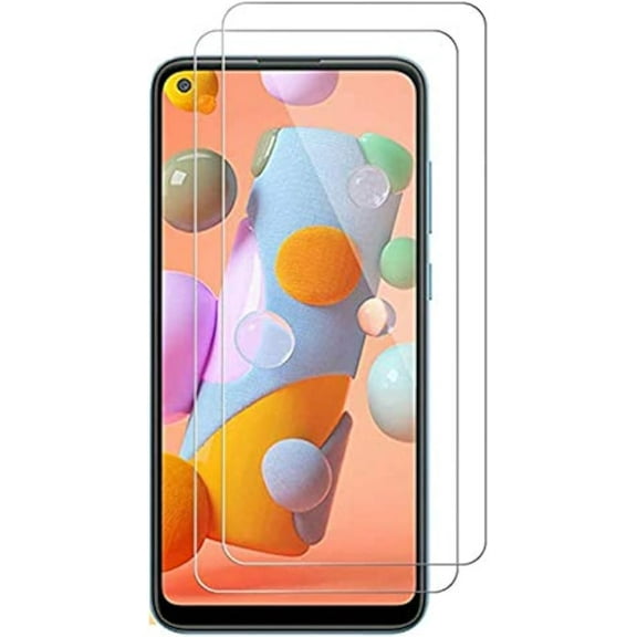 VIESUP 2Pack Screen Protector Compatible with Samsung Galaxy A11 Clear Tempered Glass 9H Hardness, Anti Scratch, Bubble Free, HD Protective Film