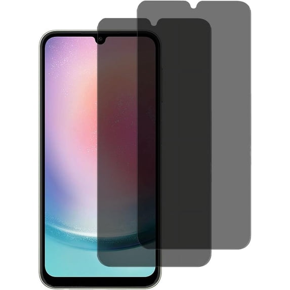VIESUP 2Pack Screen Protector Compatible with Samsung Galaxy A24 4G 2023 A245 Privacy Screen Tempered Glass - Anti-spy Anti-Scratch