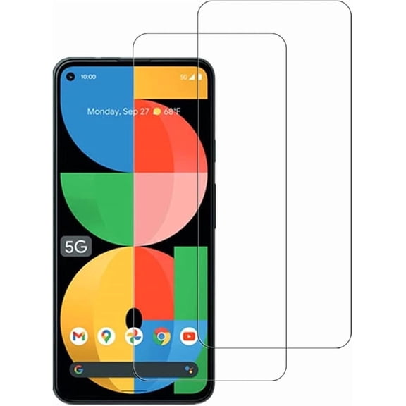 VIESUP 2Pack Tempered Glass Screen Protector Compatible with Google Pixel 5a 5G 9H Hardness, Bubble Free, Easy to Install HD Protective Film