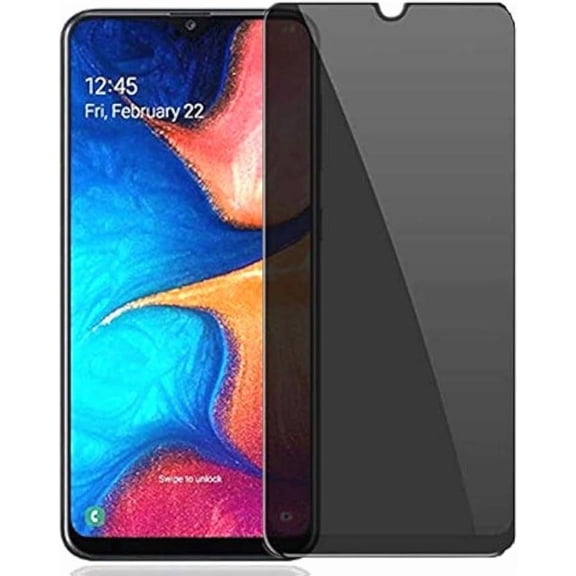 VIESUP Privacy Screen Protector for Samsung Galaxy A20 , 2-pack Anti-spy Anti-Scratch Tempered Glass Protector for for Samsung Galaxy A20