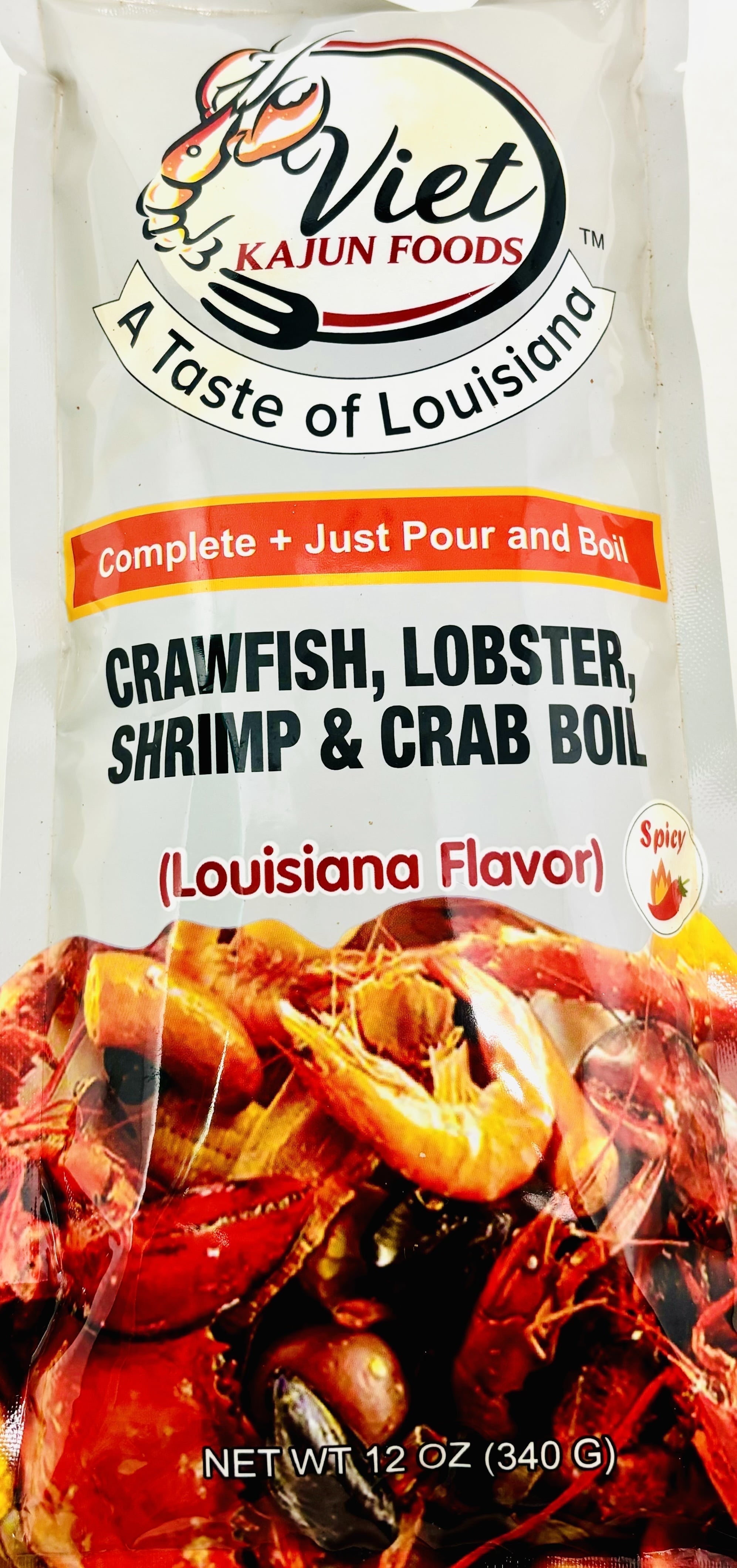 VIET CAJUN CRAWFISH LOBSTER SHRIMP & CRAB BOIL (Louisiana Flavor) 12 OZ (1PK) - MADE IN USA