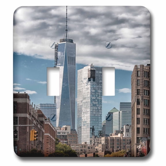 3dRose, VIEW OF THE FREEDOM TOWER FROM GREENWICH VILLAGE, double toggle switch